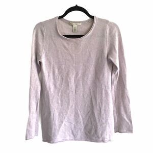 AUTUMN CASHMERE Crew Neck Long Sleeve Sweater Lilac Grey S